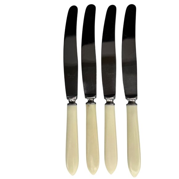 Other - 4 Vtg Russian USSR Soviet StainlessSteel Bakelite Handle Knives Cutlery Flatware